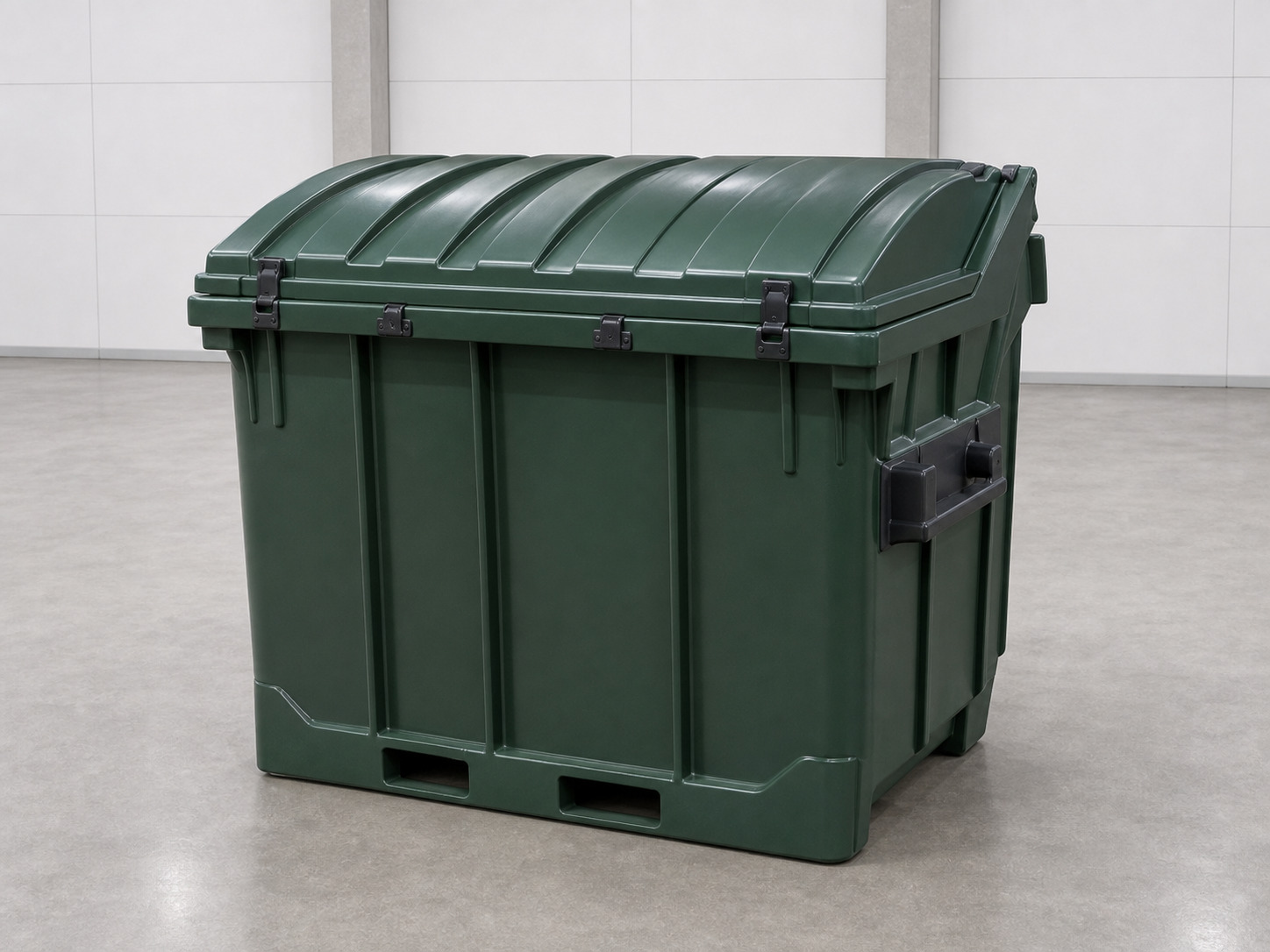 Green FRP waste container product image