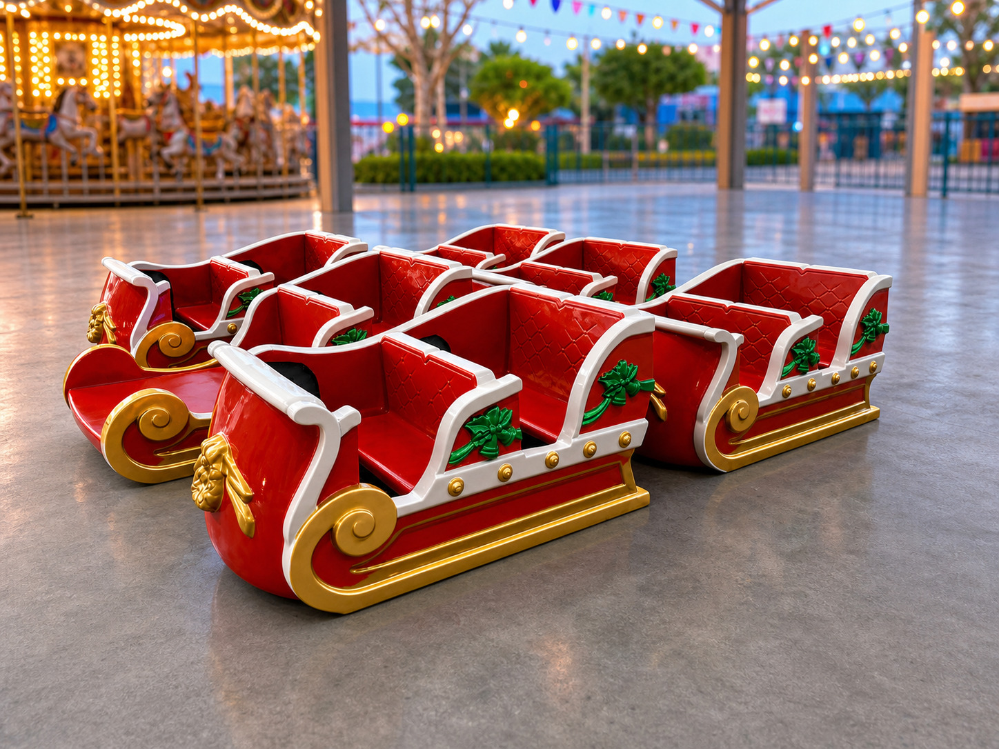 Renkli ve ham kompozit lunapark oyuncakları kabini ürün galerisi