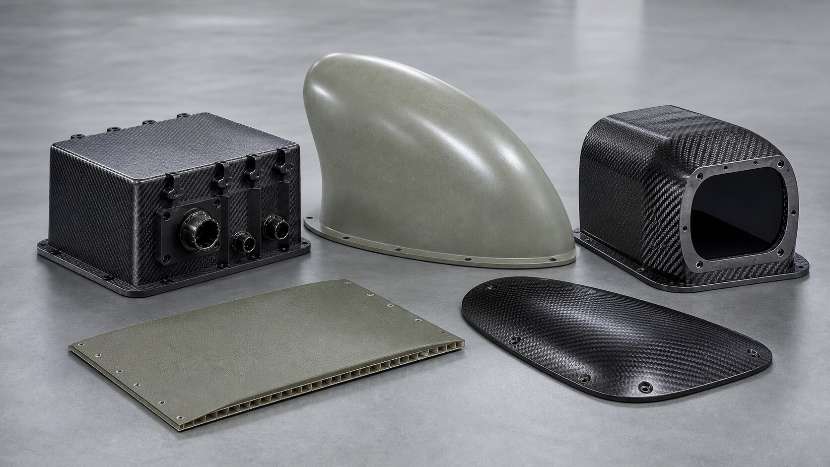 Technical composite enclosures and panel parts for defense industry product image